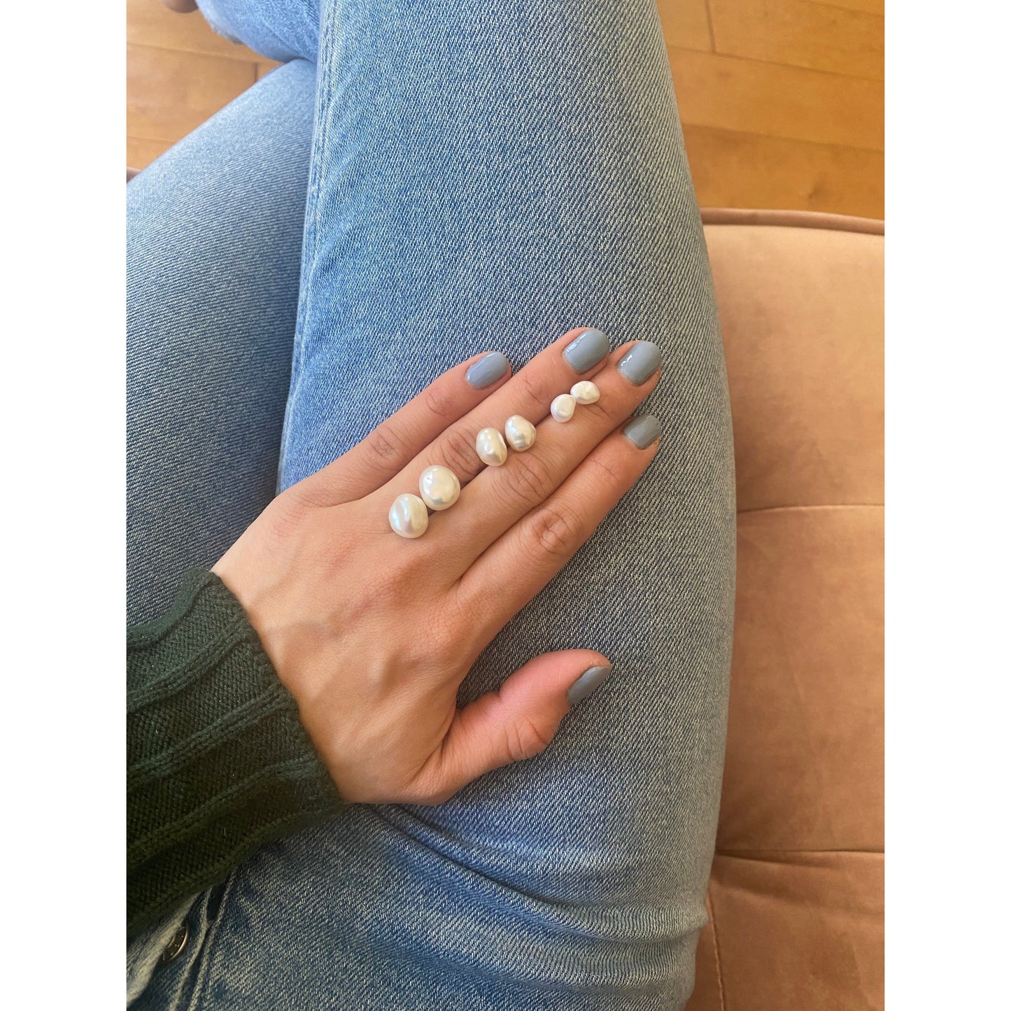 Large Katie Baroque Pearl Stud