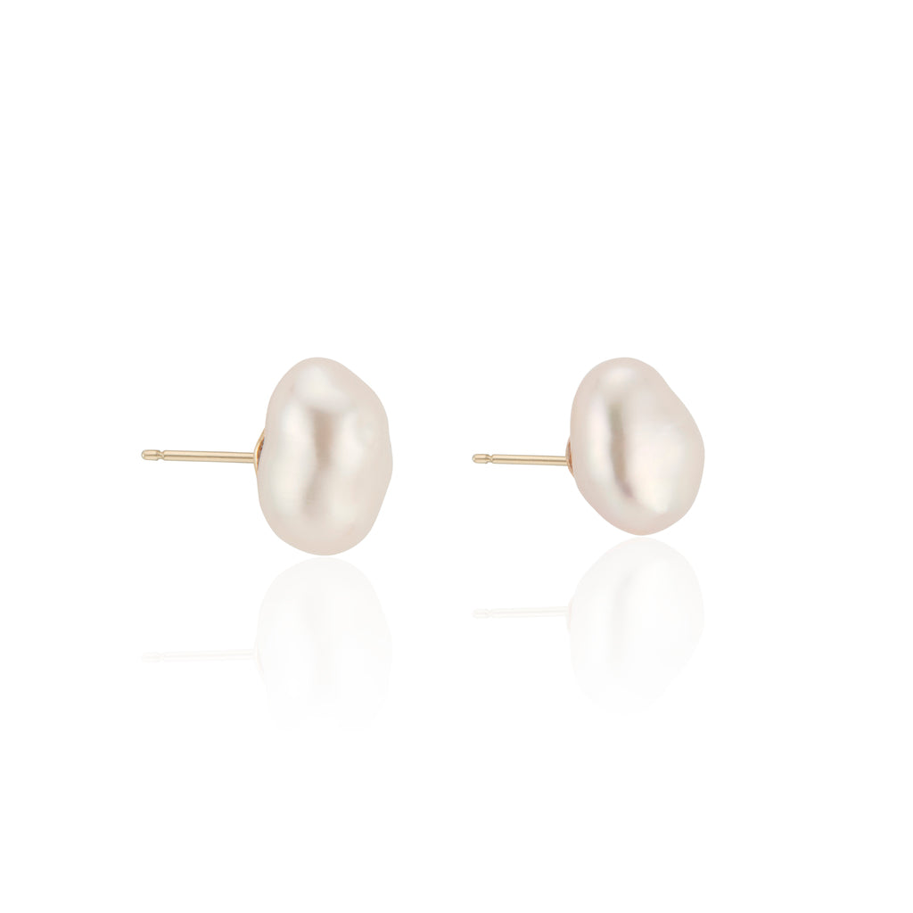 Medium Katie Baroque Pearl Stud